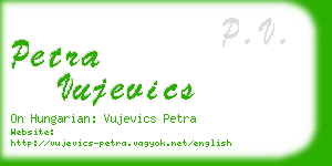 petra vujevics business card